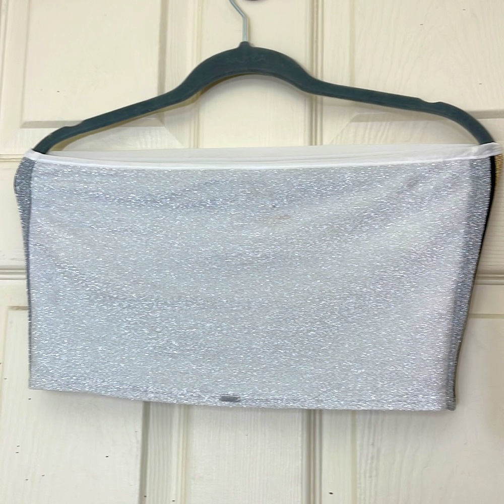Victoria Secret PINK Silver Tube Top Size Large - Picture 7 of 10